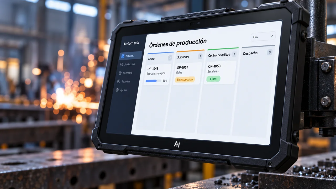 Panel del CRM Manufactura Metal